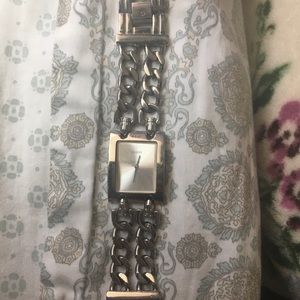 Guess Silver-Tone Analog watch.